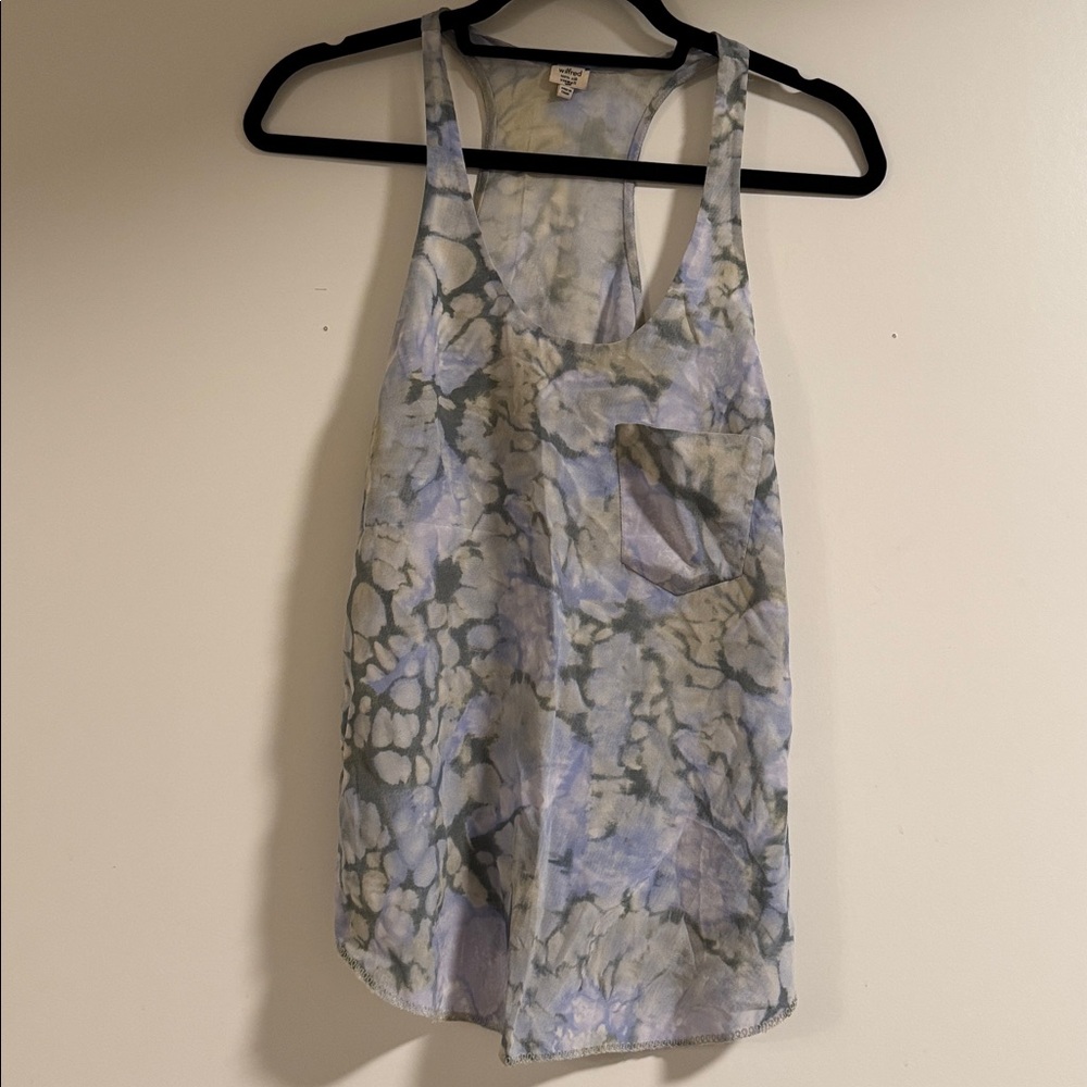 Aritzia Wilfred Silk Watercolor Tank Top